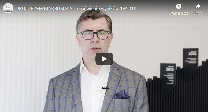 Video commentary on the company’s results for the first half of 2019